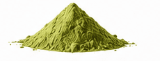 Green powder pile representing a generic wellness formula